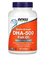 DHA-500 (докозагексаеновая кислота), Now Foods, 180 желатиновых капсул