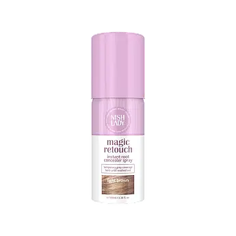 Камуфлюючий спрей для сивого волосся NishLady Magic Retouch Spray Light Brown 100ml