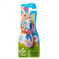 Brush-Baby FlossBrush зубная щётка для детей от 0 до 3 лет - Розовый цвет