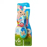 Brush-Baby FlossBrush зубная щётка для детей от 0 до 3 лет - Ментоловый цвет