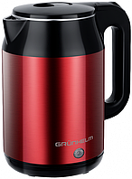 Чайник електричний GRUNHELM EKS-1921R (червоний) 1,8 л, 1500 Вт, дисковий Обертання на 360°