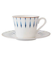 GIPFEL Чайна пара AZZURRO: чашка 250 мл і блюдце 16 см. Колір: білий. Матеріал: кістяний фарфор. 40725 GIPFEL