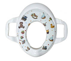 Дитяче сидіння накладка на унітаз BABY, м'яка з ручками CUCER