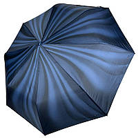 Женский зонт полуавтомат с абстрактным принтом на 8 спиц от Toprain темно-синяя ручка 02055-4