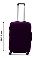 Фиолетовый чехол текстильный на маленький чемодан размер s Дайвинг чехол для чемодана текстильный