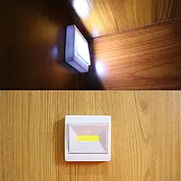 LED лампа-выключатель светильник светодиодный фонарик на батарейках ночник для дома портативный одинарный
