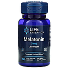Life Extension, мелатонін, 3 мг, 60 вегетаріанських пастилок
