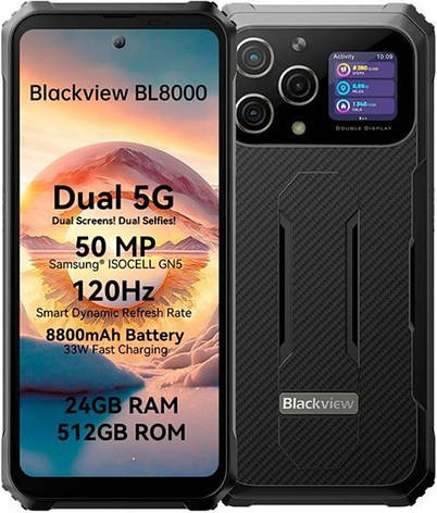 Blackview BL8000 5G 12/512GB Black Гарантія 1 Рік, фото 1