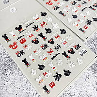 Наклейки для маникюра и дизайна ногтей Nail decals 5D - Z-1502