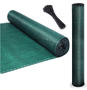 Сітка затіняюча, зелена 10 м на паркан та для рослин 1,5 м Bass Polska BH 85950