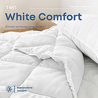 Двухспальное одеяло, теплое антиалергенное одеяло из дышащей ткани "WHITE COMFORT" 172х205 см