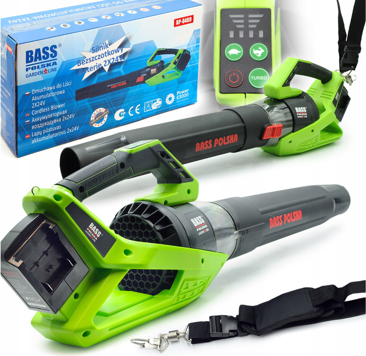 Акумуляторна повітродувка 2 x 24 В, без акумуляторів Bass Polska 8469, фото 1