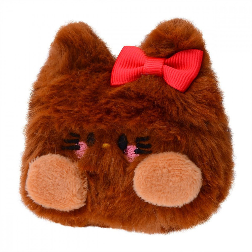 Хутровий чохол для навушників AirPods Pro Pretty Cat Case brown, фото 1