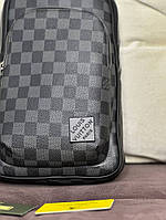 Сумка Чоловіча Louis Vuitton Avenue Sling Damir Graphite з лого внизу s001 Чудова якість