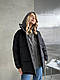 Жіноча стильна куртка пуховик стьобана легка зимова куртка з капюшоном синтепон 250 єврозима OS, фото 2