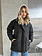 Жіноча стильна коротка базова куртка з капюшоном тедді зимова тепла об'ємна курточка на підкладці синтепон 250, фото 2