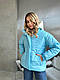 Жіноча куртка стильна пуховик стьобана легка зимова тепла з хутряним капюшоном синтепон 250 OS, фото 10