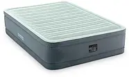 Надувне полуторне ліжко Intex 64904 Сіро-оливковий (137-191-46см) з вбудованим електричним насосом, фото 5
