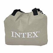 Надувне ліжко двоспальне Intex 67770 Сірий (203-152-33см) з вбудованим електричним насосом, фото 7