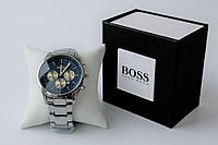 Мужские наручные часы Hugo Boss серебристые Отличное качество