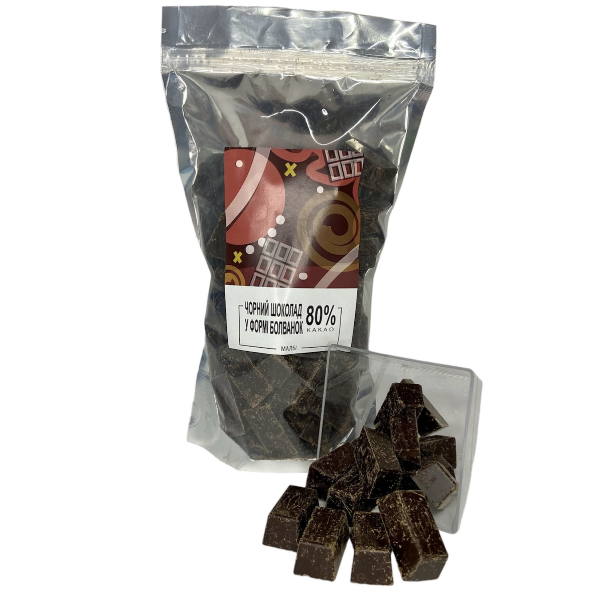 Чорний шоколад 80% у формі БОЛВАНОК Україна 0,5 кг