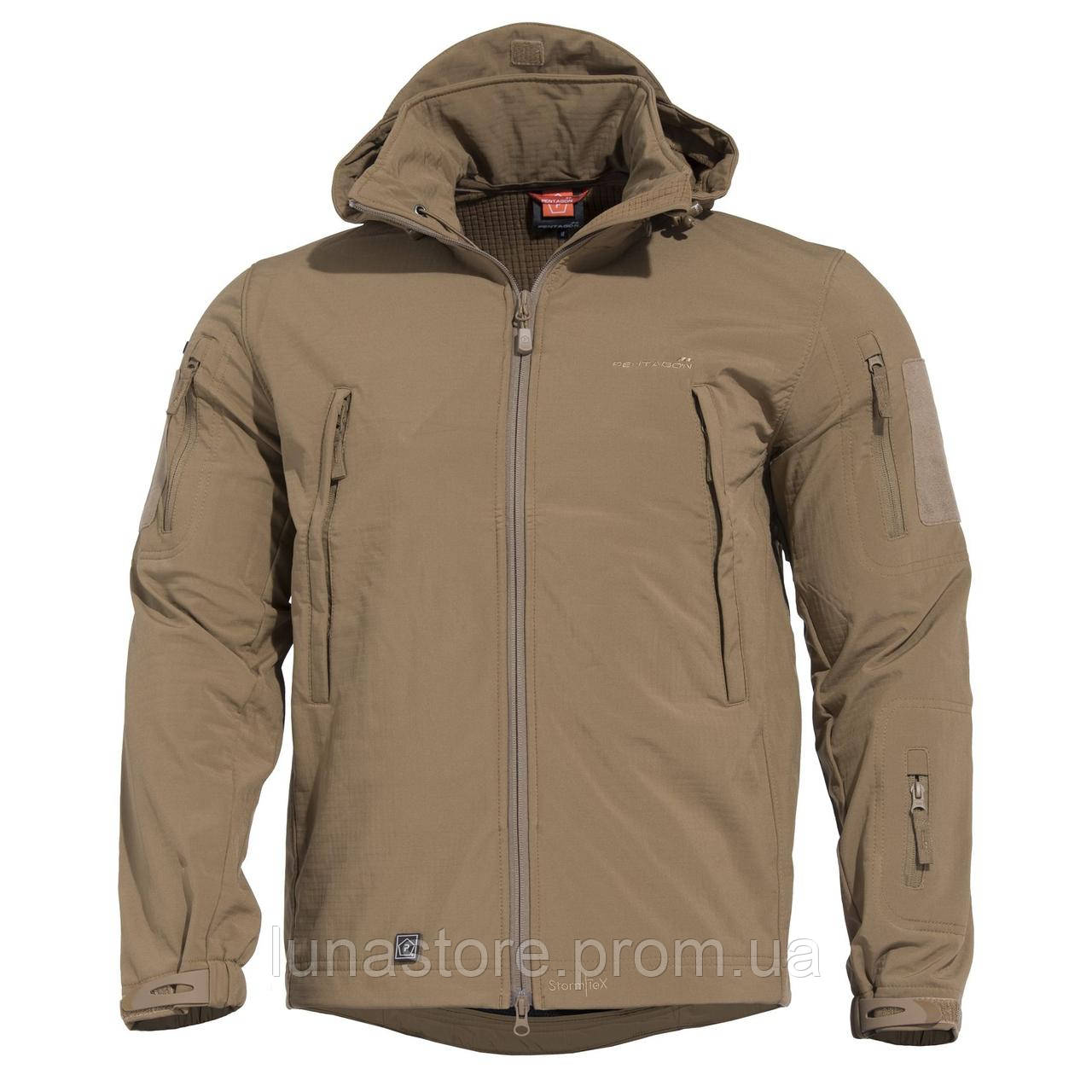 Тактична чоловіча куртка мультикам Pentagon Artaxes Jacket Soft Shell Coyote курточка софтшел з мембраною