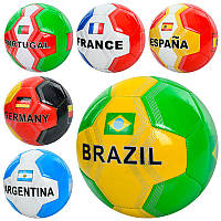 М'яч футбольний (ПВХ) 300-320 г розмір 5 MS 4118, мікс кольорів