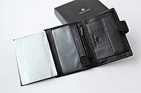 Мужской вместительный кошелек Philipp Plein черный Отличное качество