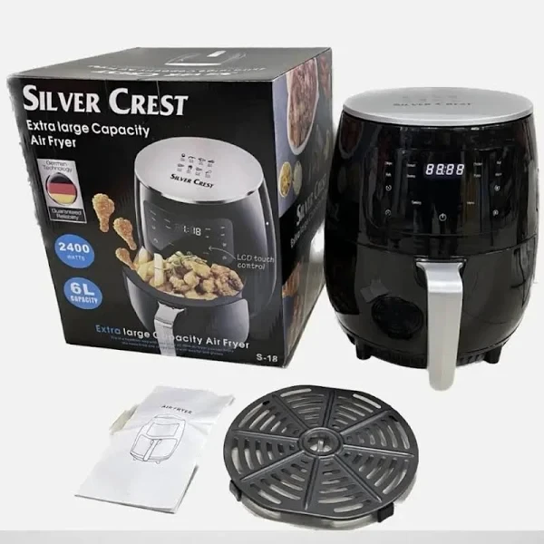 Аерофритюрниця електрична безоливна на 6 л Silver Crest S-18 на 2400 Вт