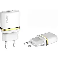 Сетевое зарядное устройство для телефона LDNio DL-AC50 White (Travel charger 1USB 1A + Lightning cable )
