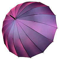 Женский зонт-трость хамелеон на 16 спиц полуавтомат от Toprain сиреневый 01002-7