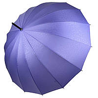 Женский зонт-трость на 16 спиц с принтом букв полуавтомат от фирмы Toprain сиреневый 01006-10