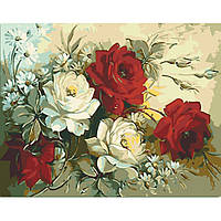 Картина по номерам без подрамника "Помпезные розы" Art Craft 13031-ACNF 40х50 см Seli Картина за номерами без