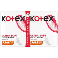 Гигиенические прокладки Кotex Ultra Soft Normal Duo 4 капель, 20 шт