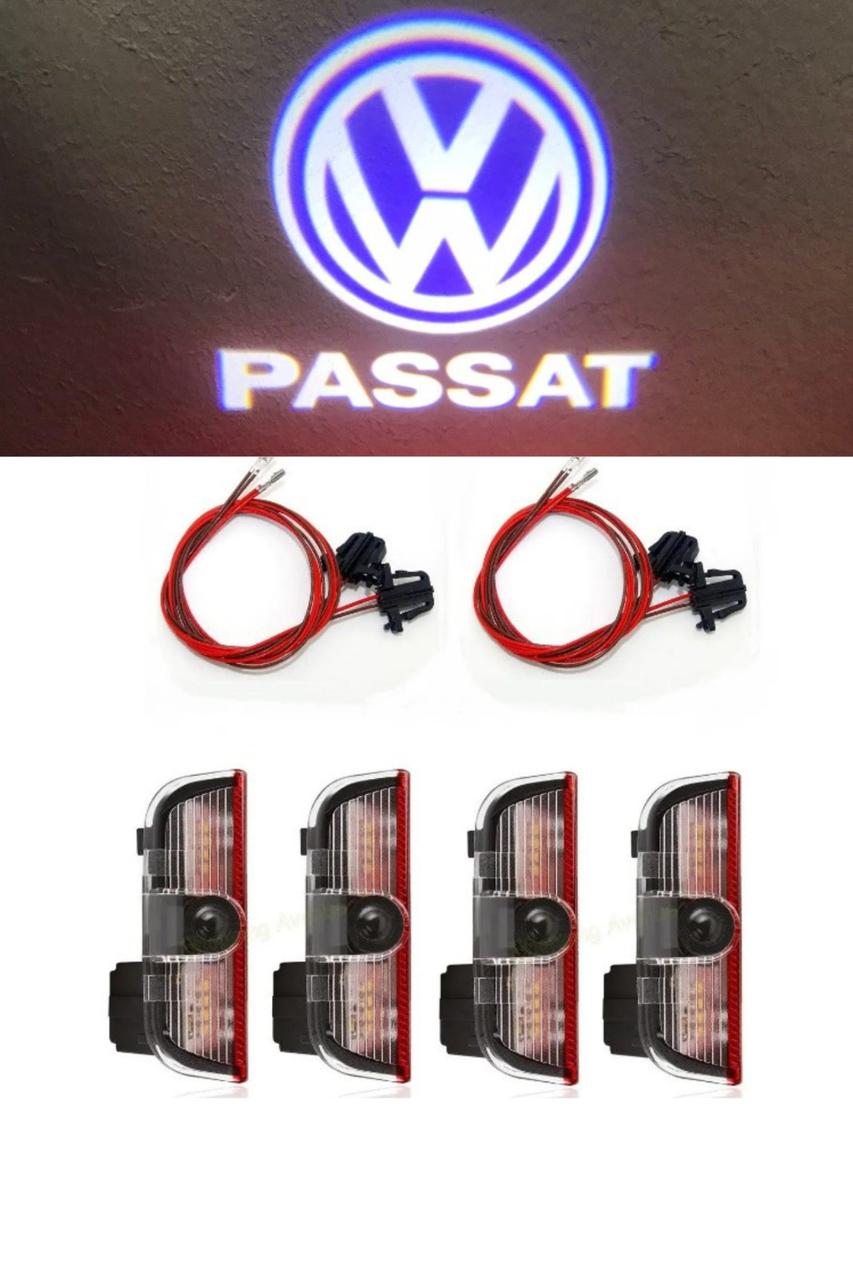 Підсвітка в двері з логотипом VW Passat B6 B7 В8 . Підсвічування у двері з логотипом Volkswagen + 4 дроти