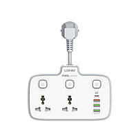 Мережевий Подовжувач LDNIO SC2413 2 universal ports /1 PD/1 QC/2 auto ID,