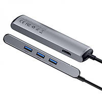 USB Хаб Baseus для ноутбука з Type-C (PD to 3USB / HDMI 4K / LAN CAHUB-J) ,