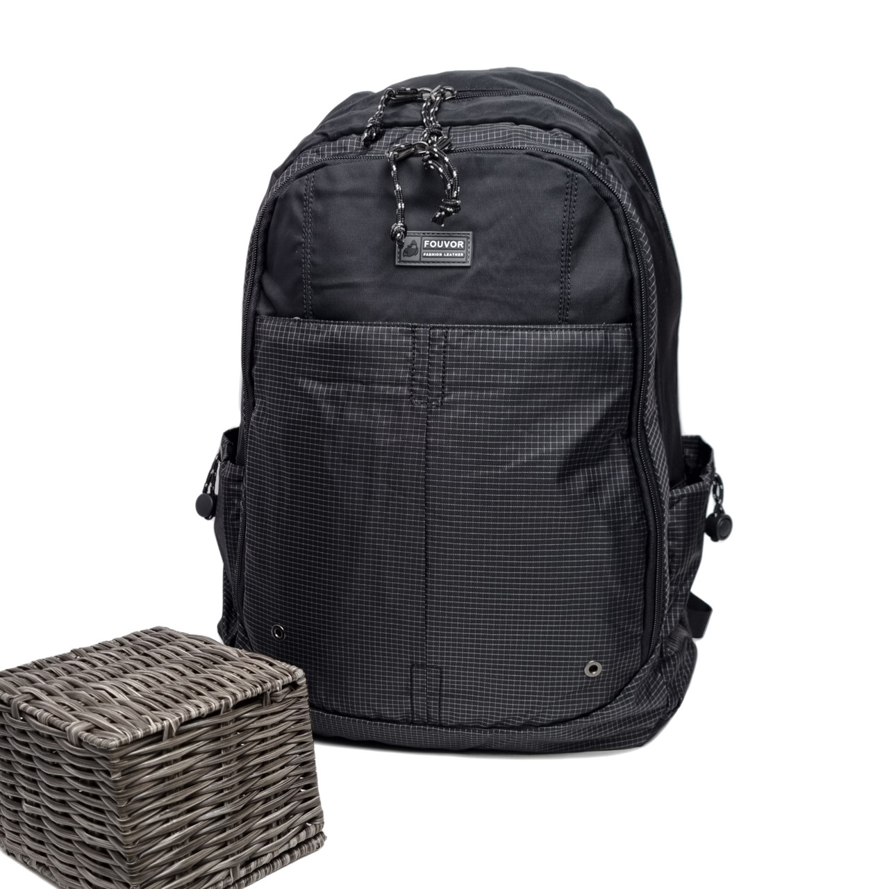 Рюкзак чоловічий поліестер чорний Арт.2973-04 black Fouvor (54), фото 1