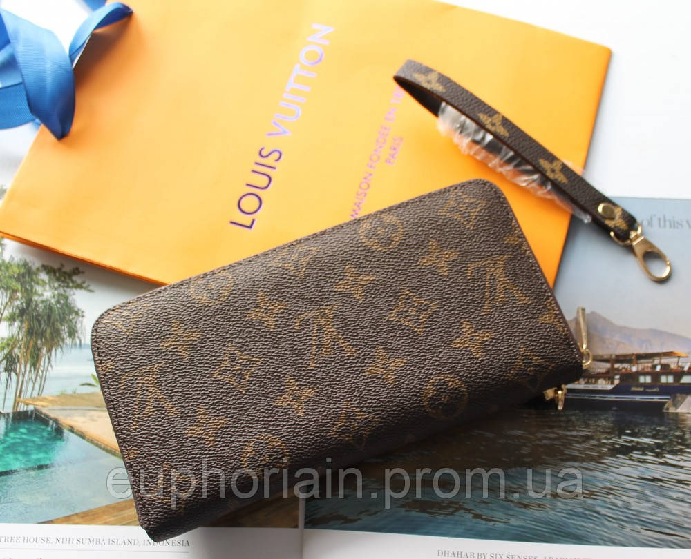 Женский кошелек Louis Vuitton brown Отличное качество - фото 2 - id-p2079521526