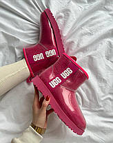 Зимові Жіночі Черевики UGG Classic Clear Mini Crimson Pink / УГГ Класик Клір Міні Кримсон Рожеві, фото 5