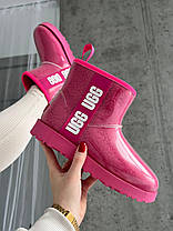Зимові Жіночі Черевики UGG Classic Clear Mini Crimson Pink / УГГ Класик Клір Міні Кримсон Рожеві, фото 2