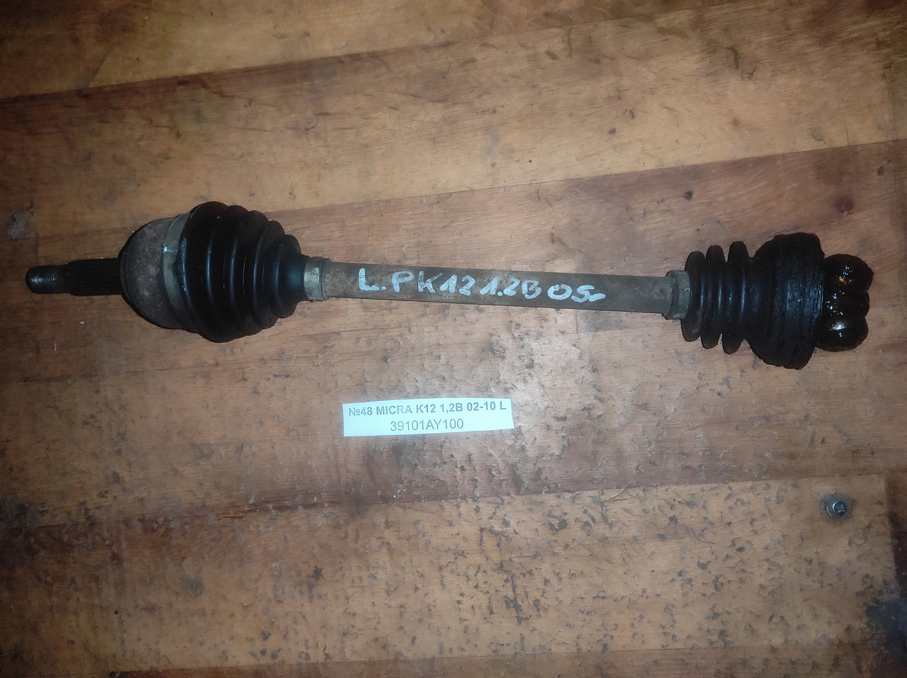 №48 Піввісь ліва 39101AY100 для Nissan MICRA K12 1.2B 02-1