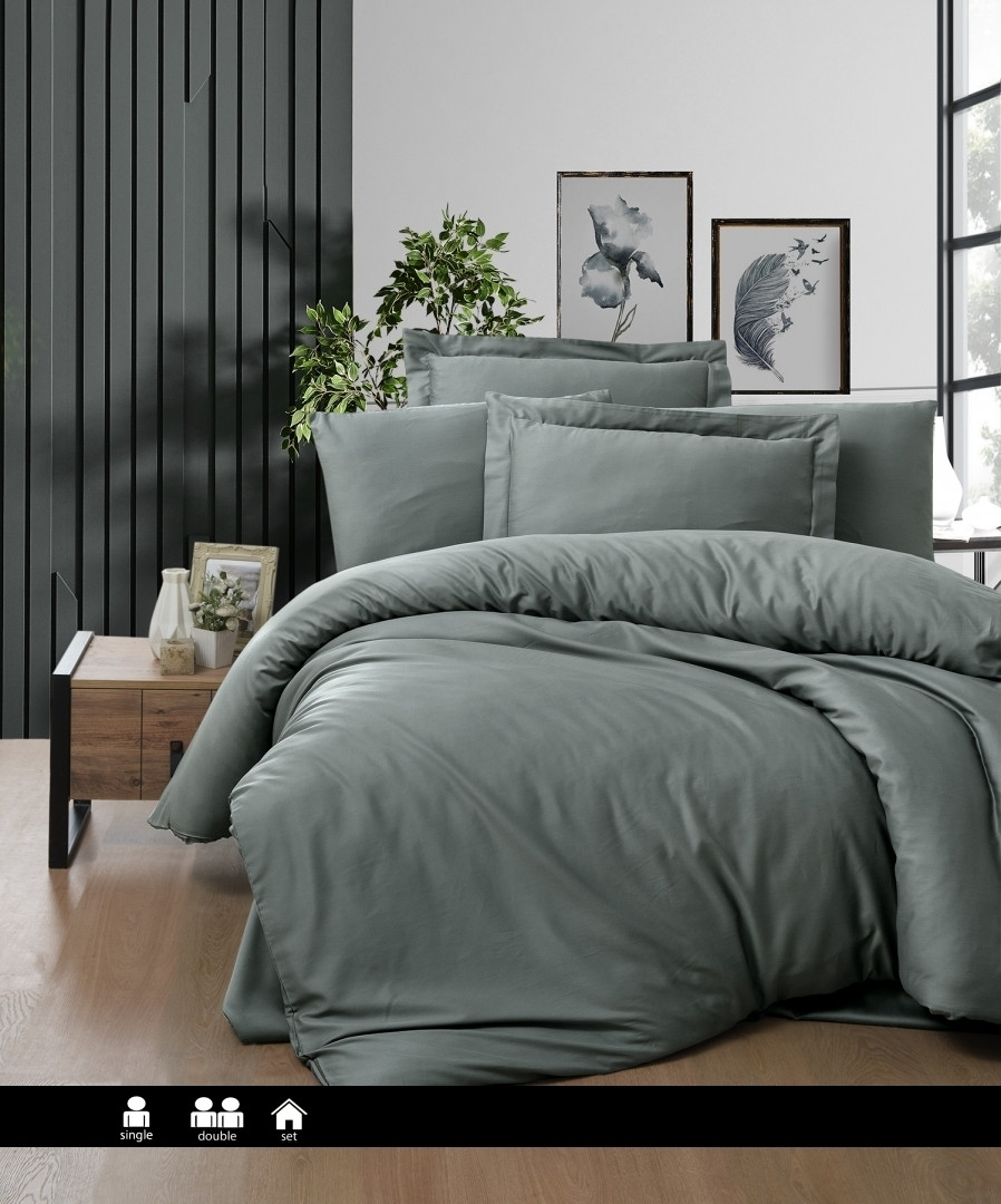 Сімейна Постільна Білизна First Choice Cotton Satin Snazzy Moon Mist 160х220см (2 шт)
