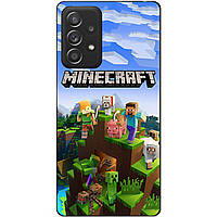Силіконовий чохол бампер для Samsung A72 з малюнком Minecraft Майнкрафт