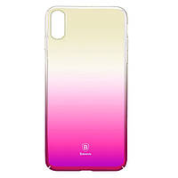 SM  SM Чехол Baseus для iPhone X/Xs Glaze pink (WIAPIPHX-GC04)