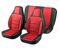 Чехлы на авто сиденья ВАЗ 2107 "Pilot" Красные (Кожзам)