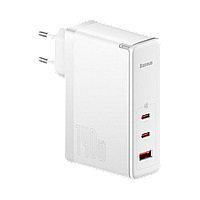 SM  SM Сетевое зарядное устройство Baseus GaN5 Pro 3 порта, USB + Type-C 140W Белый (CCGP100202)