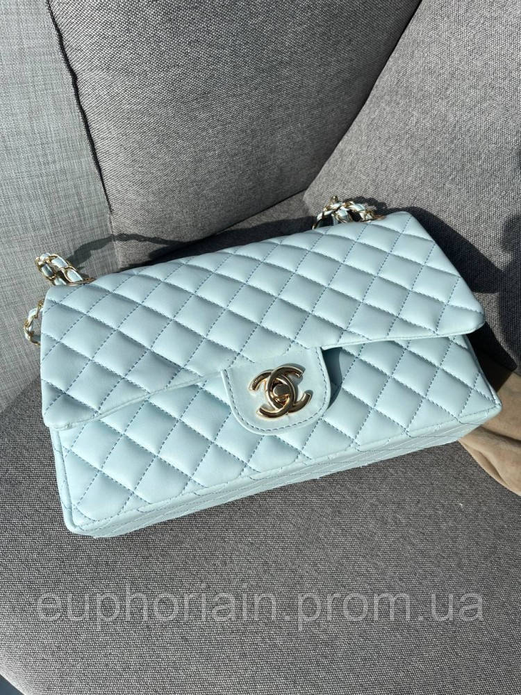 Жіноча сумка Chanel 31*16*10 бірюзовий Отличное качество - фото 4 - id-p2079494411