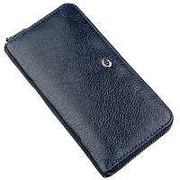 Вертикальный женский кошелек-клатч ST Leather Синий Seli Вертикальний жіночий гаманець-клатч ST Leather Синій