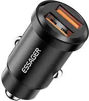 Автомобильное зарядное устройство для телефона Essager 30w usb a-usb a